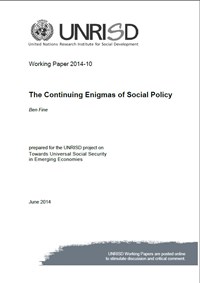 The Continuing Enigmas of Social Policy